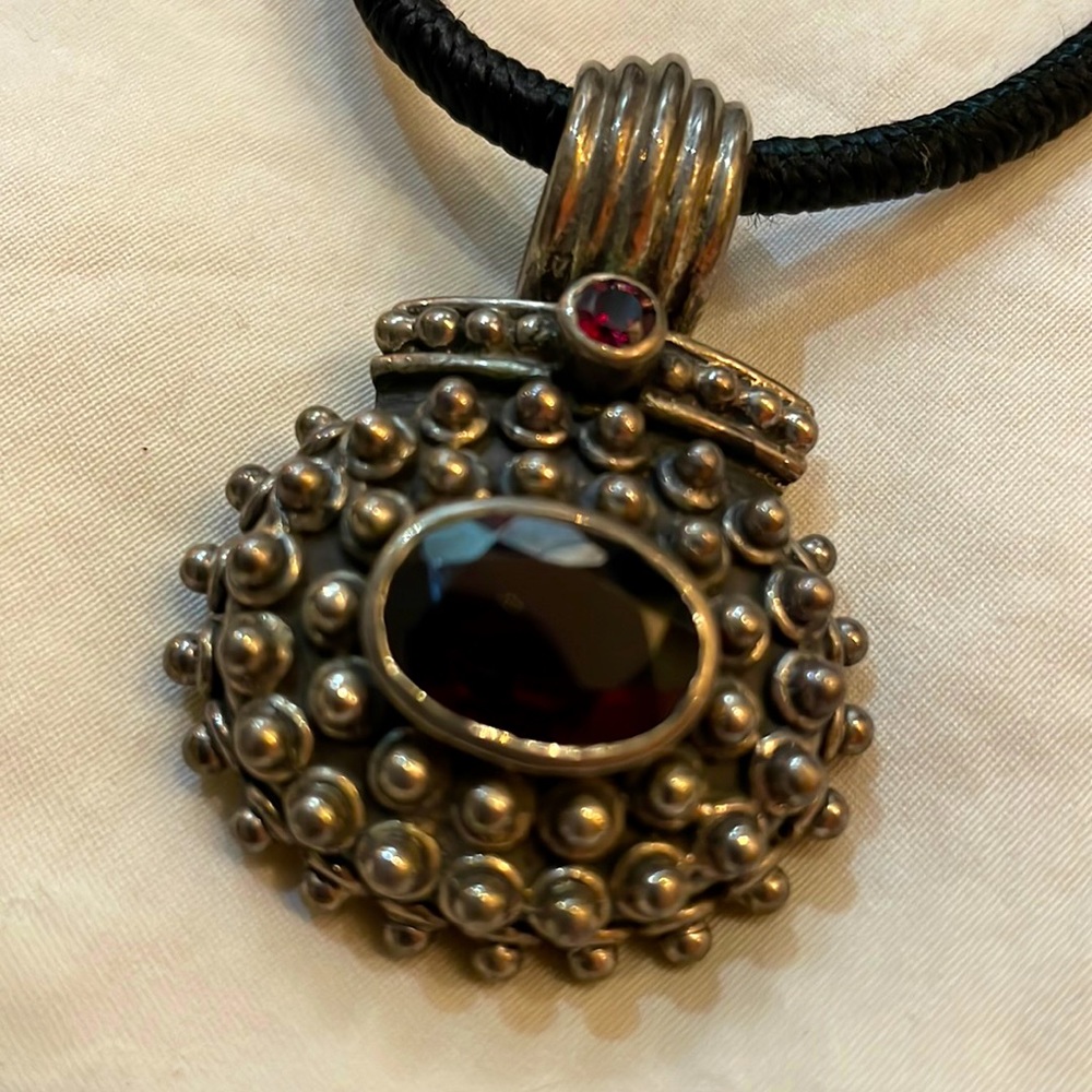 Garnets set in sterling silver